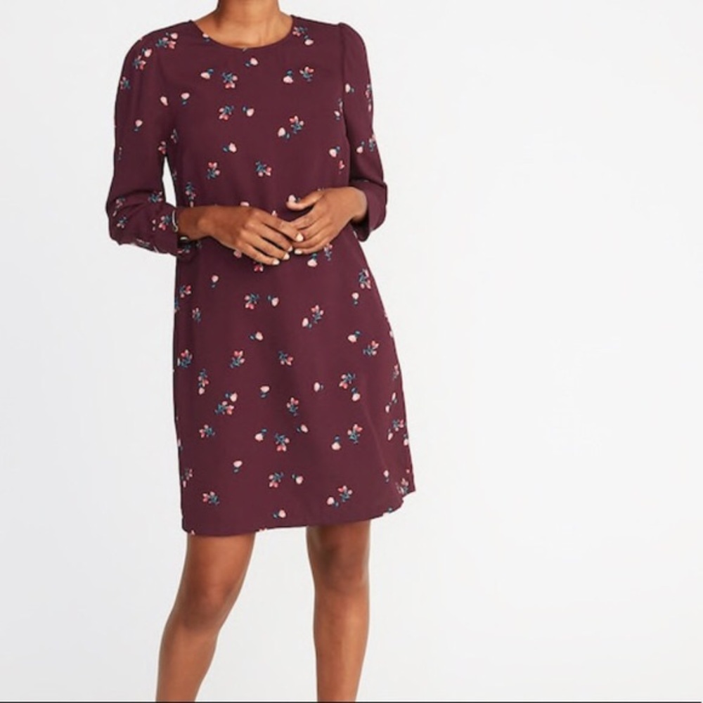 NWT Burgundy Floral Dress